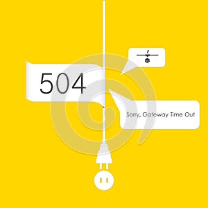 Vectors Abstract background 504 connection error server