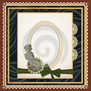 Vectors of the background with an oval frame