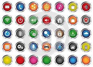 Vectors for computer and smartphone, internet and application icons,