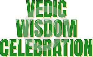 Vedic Knowledge Jubilation Aesthetic Lettering Vector Design photo