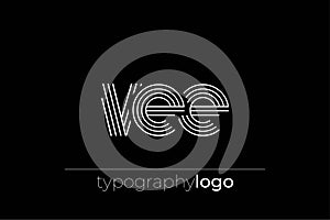 VEE modern geometric typography logo