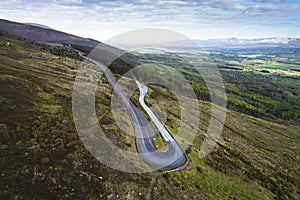 The Vee Pass, a v-shaped turn on the road leading to a gap in the Knockmealdown mountains in Clogheen county Tipperary photo