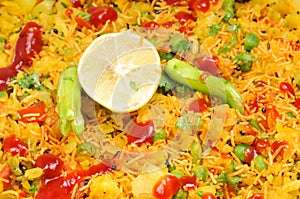 Veg gujarati poha dish