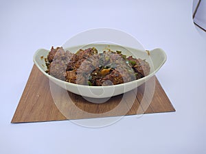 Veg Manchurian with gravy  made of cauliflower florets.