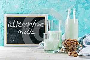 Vegan alternative non-dairy milk photo