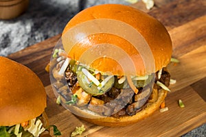 Vegan BBQ Pulled Mushroom Sandwich