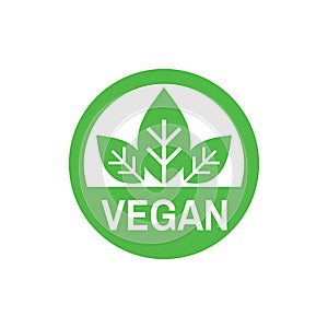 Vegan - business icon on white background vector illustration for website, mobile application, presentation, infographic. Green