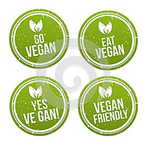 Vegan Button und Vegetarisch Banner Set