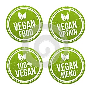 Vegan Buttons und Vegetarian Banner Set.