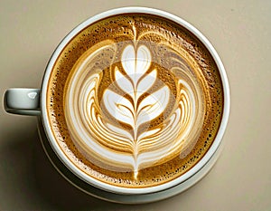 vegan capuccino, AI generated