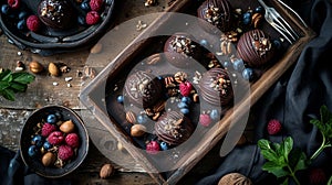 Vegan Chocolate Easter Eggs with Nuts and Fruits