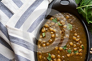 Vegan Chola Palak or Chana palak