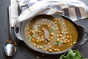 Vegan Chola Palak or Chana palak