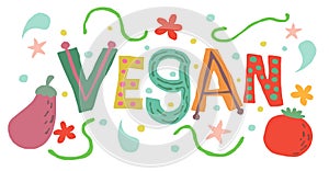 Vegan concept vector