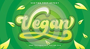 Vegan 3d editable text effect Template