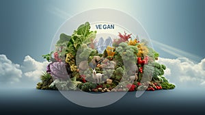 Vegan day. 1st November vegan lifestyle. beneficial for health of human beings, it fosters environmental protectio