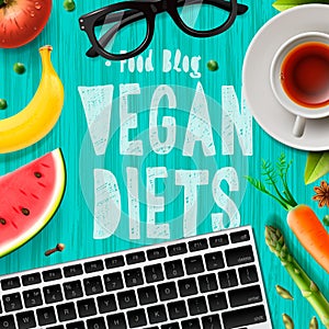 Vegan diet, blogging vegetarian healthy food