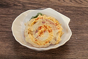 Vegan dietary cusine - humus snack photo
