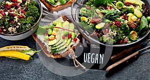 Vegan dishes assortment