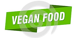vegan food banner template. vegan food ribbon label.