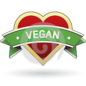 Vegan food label sticker