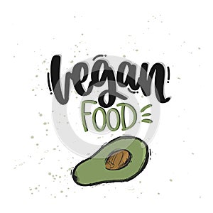 Vegan food lettering