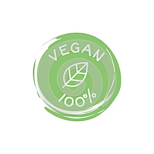 Vegan food and products vector label icon set