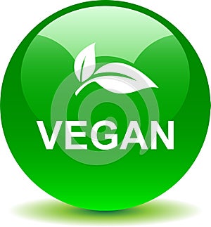 Vegan food seal button logo