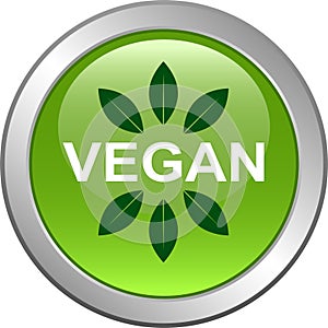 Vegan food seal button logo