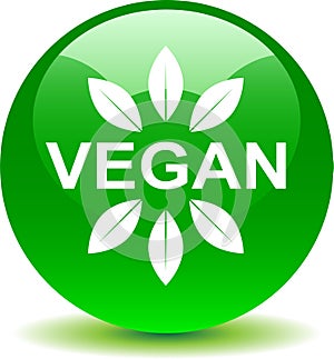 Vegan food seal button logo