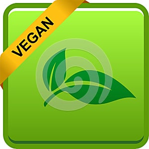 Vegan seal button logo