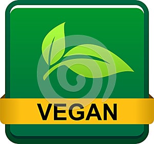 Vegan food seal stamp logo