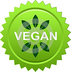 Vegan food seal stamp logo