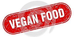 vegan food sign. vegan food grunge stamp.