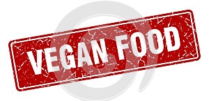 vegan food sign. vegan food grunge stamp.