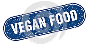 vegan food sign. vegan food grunge stamp.