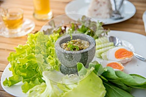Vegan food, Vegetarian food, Nam prik is a Thai food recipe