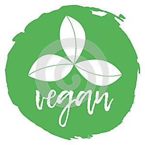 Vegan Free. Allergen food, green products icon and logo. Intolerance and allergy food
