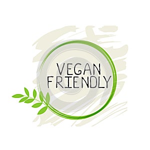 Vegan friendly label and high quality product badges. Bio Home made food Organic product Pure healthy Eco food organic