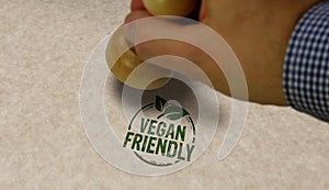 Vegan friendly stamp and stamping