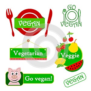 Vegan icon set