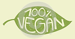 Vegan leaf stamp