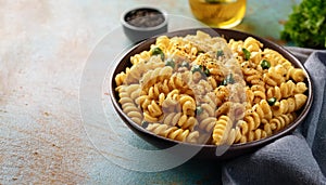 vegan mac and non-cheese, AI generated