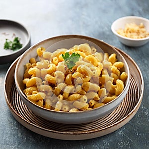 vegan mac and non-cheese, AI generated