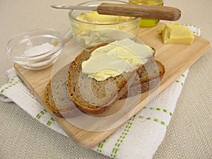 Vegan margarine on bread