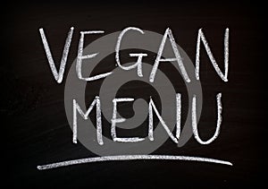 Vegan Menu Blackboard Sign