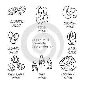 Vegan Milk package template 