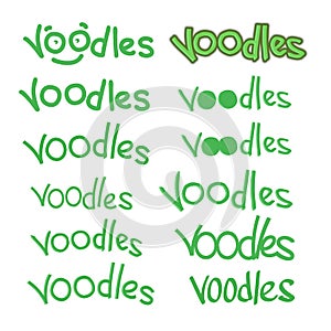 Vegan noodles logo line