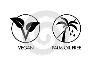 Vegan and Palm oil free icons