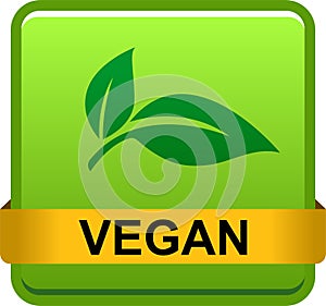 Vegan seal button logo